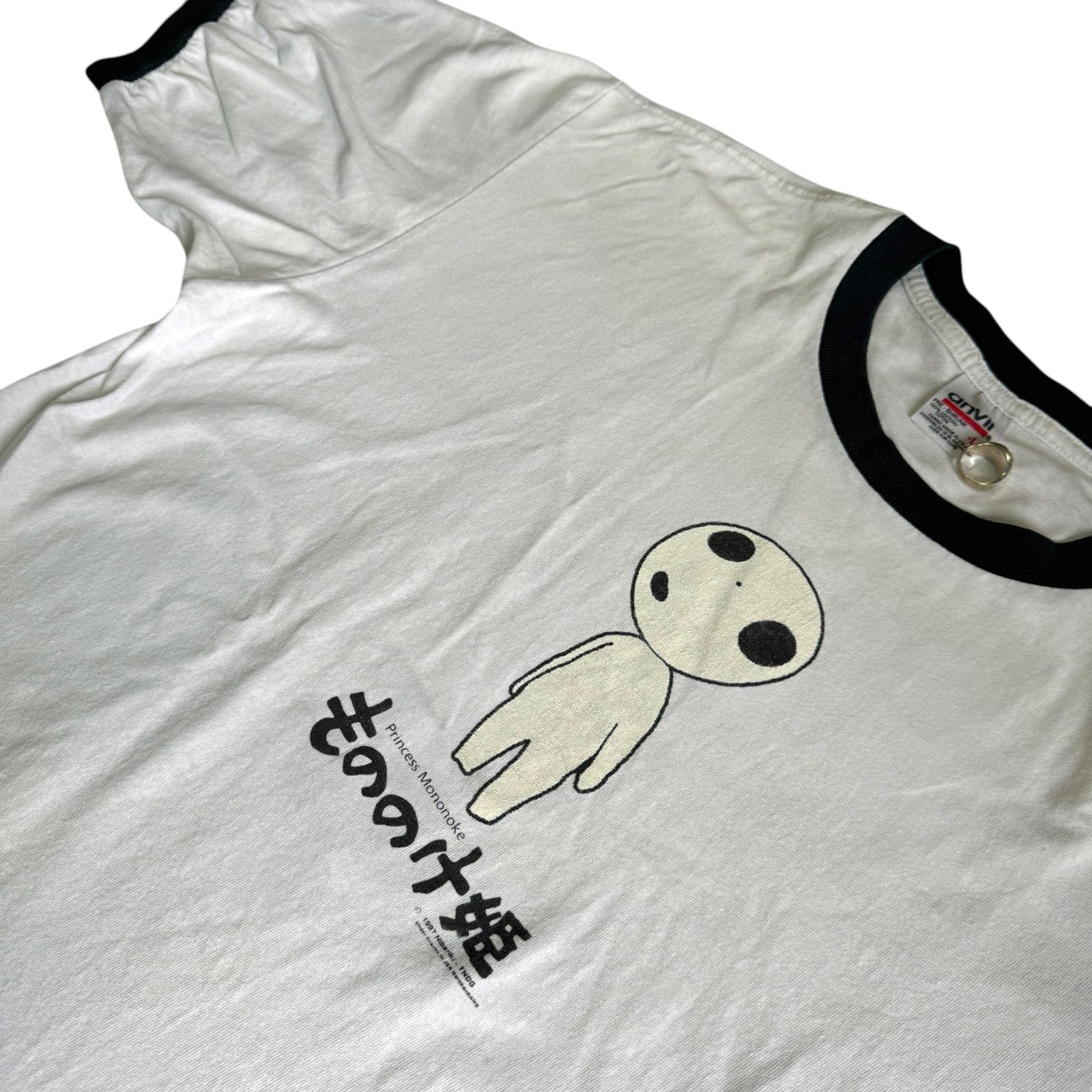 90s もののけ姫 こだまソロ リンガーTシャツ Lサイズ アニメTシャツ