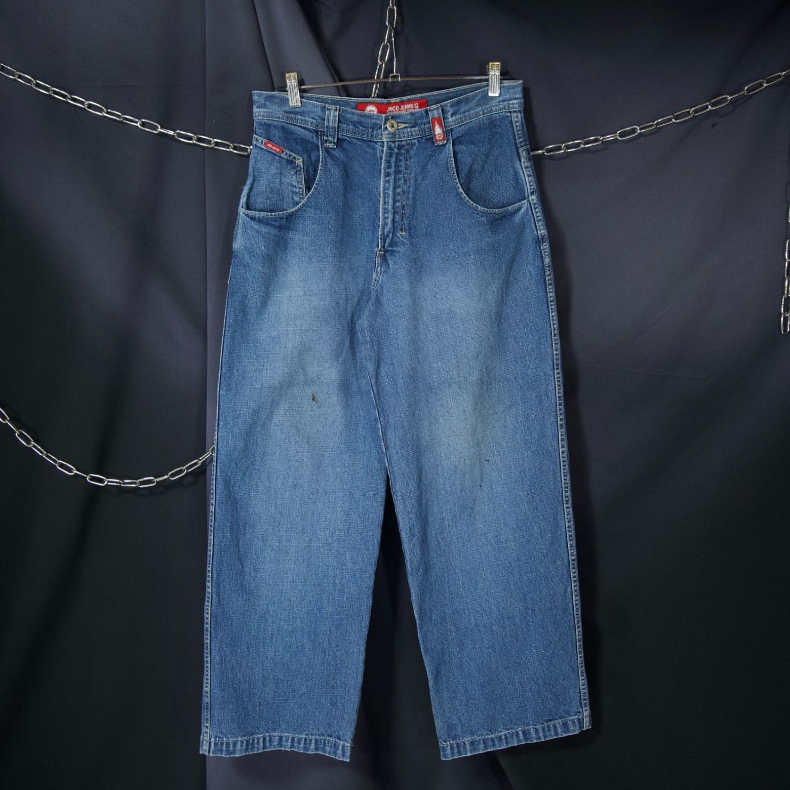 JNCO Wash Blue Embroidery Baggy Denim ジンコ ウォッシュ 刺繍