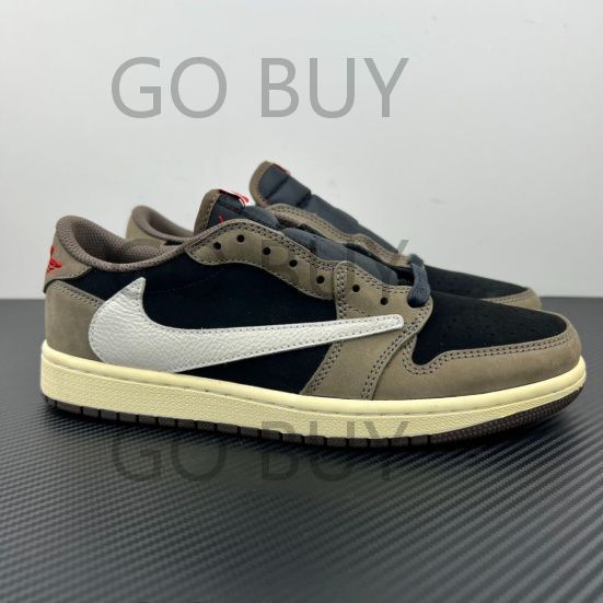 美品 人気 Travis Scott × Air Jordan 1 Low メンズ スニーカー 箱付