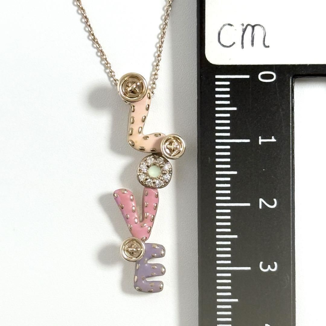 【希少】ポンテヴェキオ　LOVE　ペンダント　ネックレス　ダイヤ　K9ゴールド 希少】ポンテヴェキオ LOVE ペンダント ネックレス ダイヤ K9ゴールド