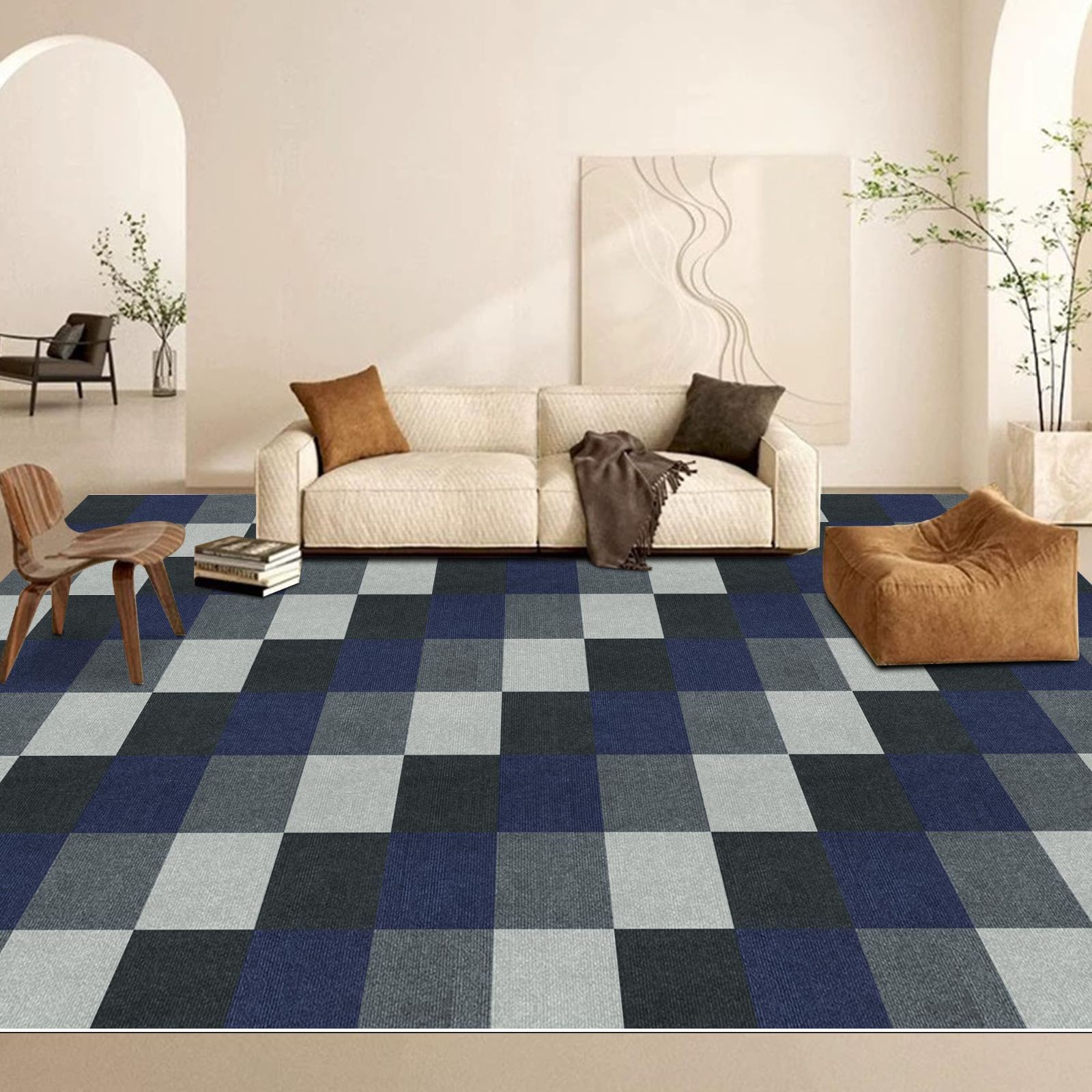 商品 ブランド タイルカーペット ジョイント マット 30x30cm 厚さ4mm 40枚 フローリング HDMOD タイルカーペット大判 吸着マット 防音 カーペット 滑り止めマット 床の保護と装飾 ずれない タイル フローリング カーペット