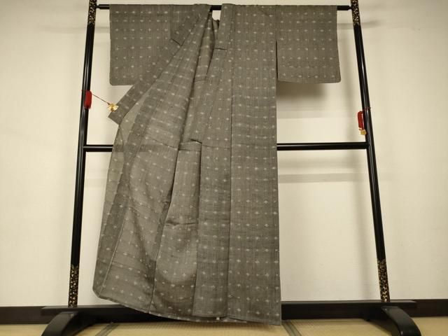 平和屋着物＊夏物 小紋 紗 草花文 正絹 逸品 未使用 AAAY2884fy