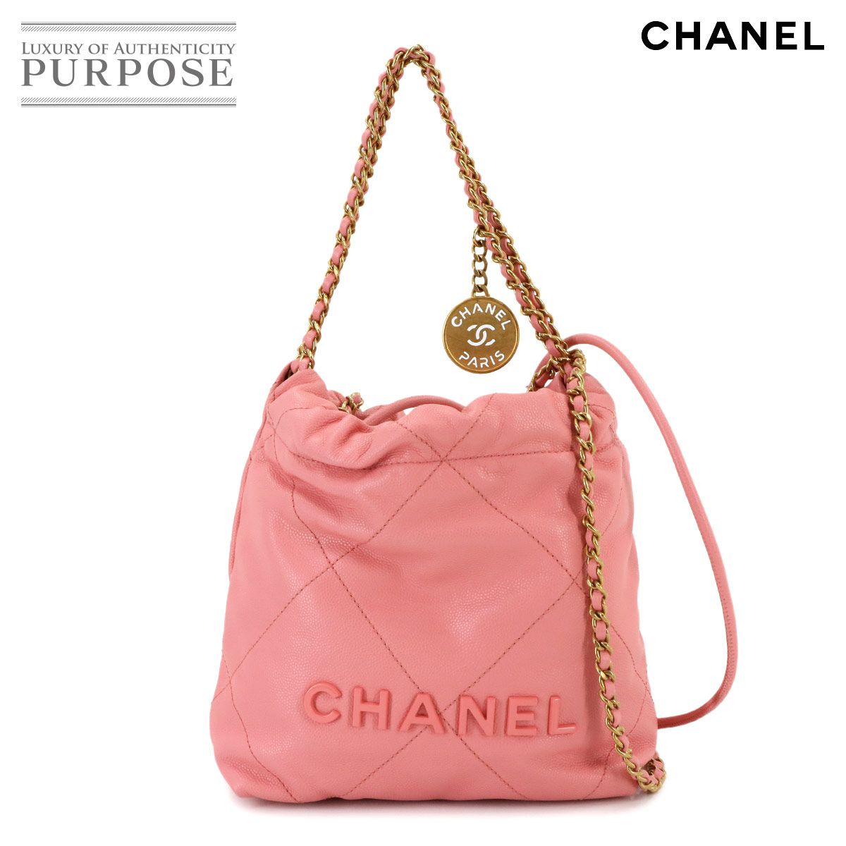 未使用 展示品 シャネル CHANEL 22 ミニ 2way チェーン ハンド