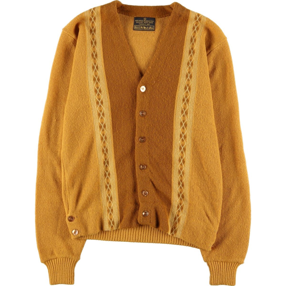 70s sears アクリルカーディガン 古着 70年代 シアーズ Sears The Men's Store アクリルニット