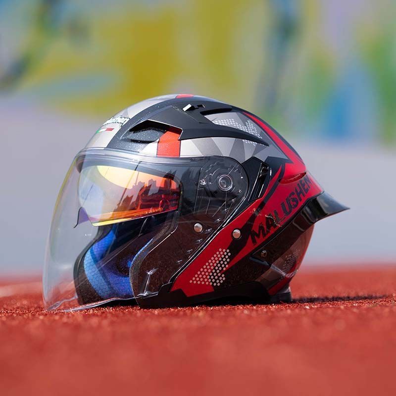 【売品】TZX468★フルフェイスヘルメットバイク ヘルメット男性と女性ダブルレンズ、パーソナライズされたフルフェイスヘルメットa1 Mサイズ