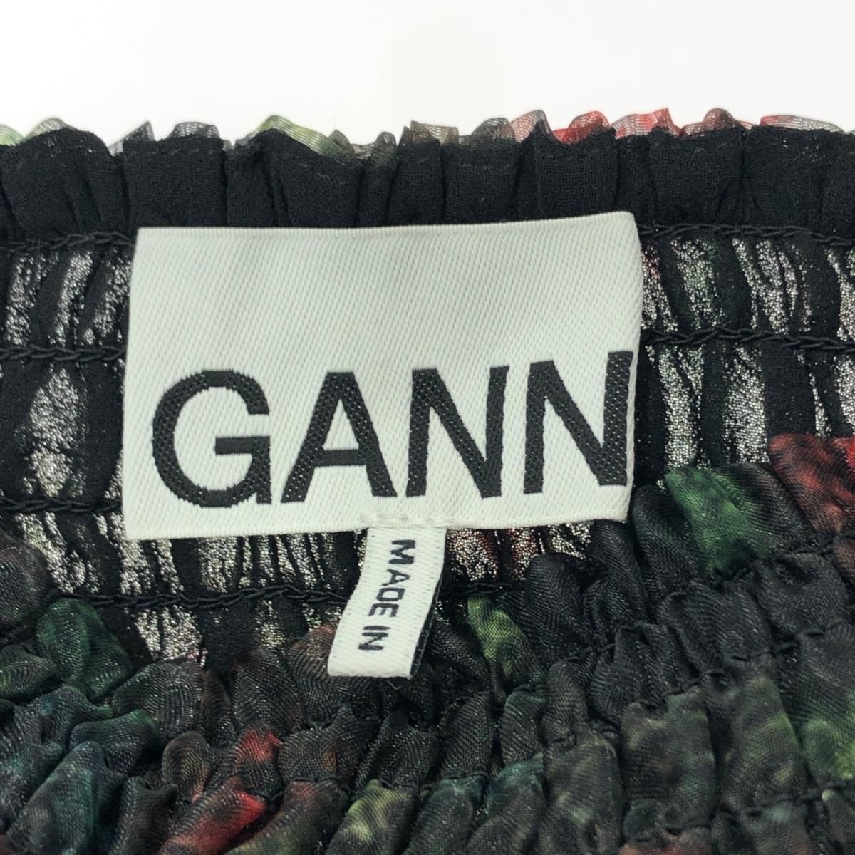 美品 Ganni ガニー 長袖ブラウス サイズ:36 ブラック/レッド 