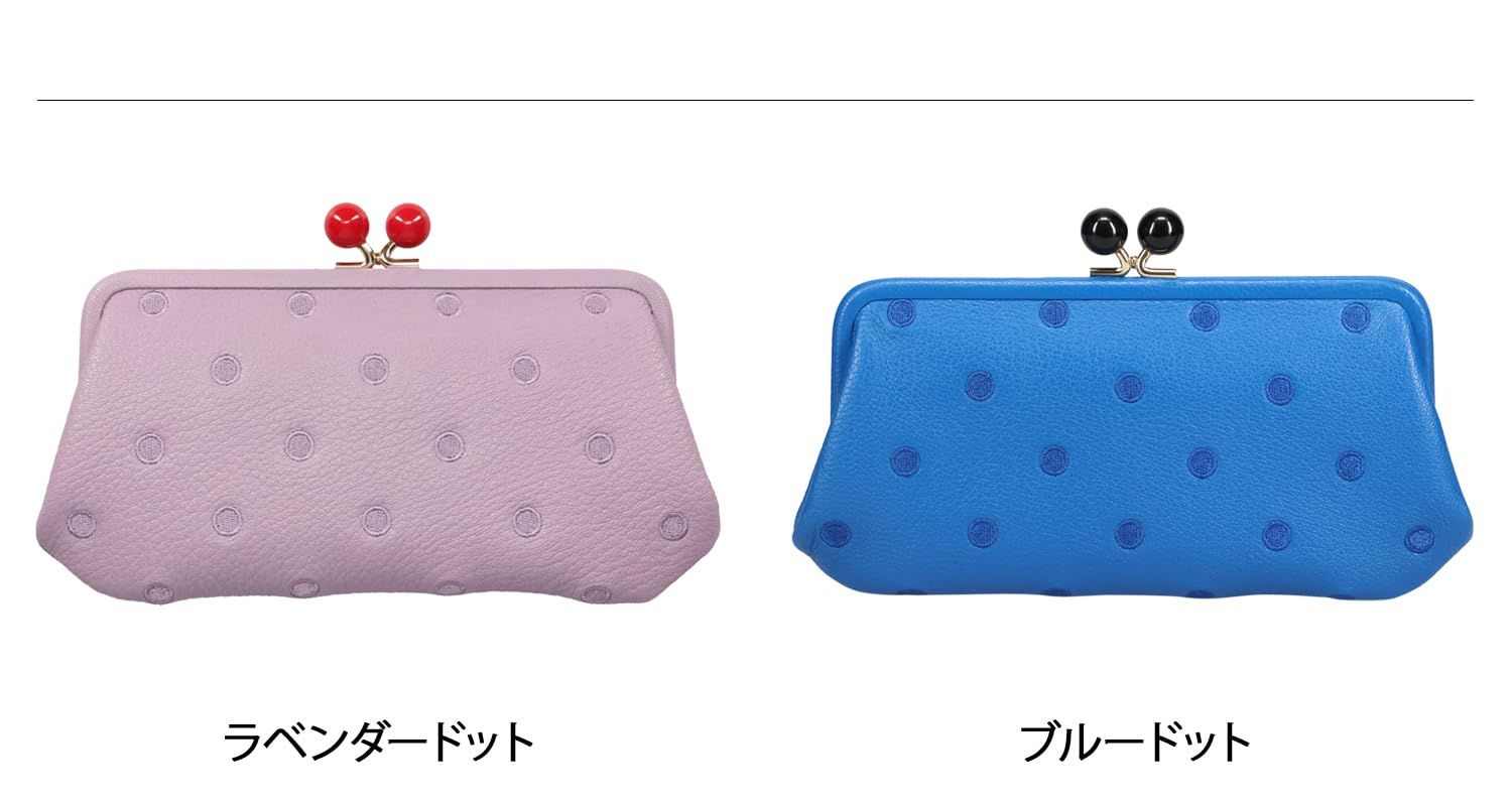 アクリル玉がま口長財布