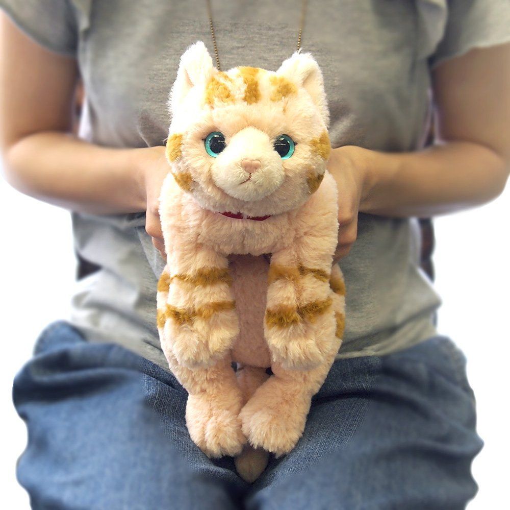 在庫処分】13×15×36cm ぬいぐるみ S ブラウン アニマル ねこ ひざ P-1962 Lemon) サンレモン(Sun - セレクトアイテム