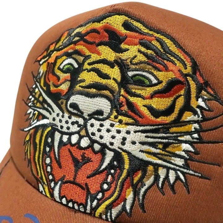 【平成の虎】Ed Hardy エドハーディー メッシュキャップ 刺繍 Y2K Ed Hardy - Ed Hardy エド ハーディー 刺繍メッシュキャップ