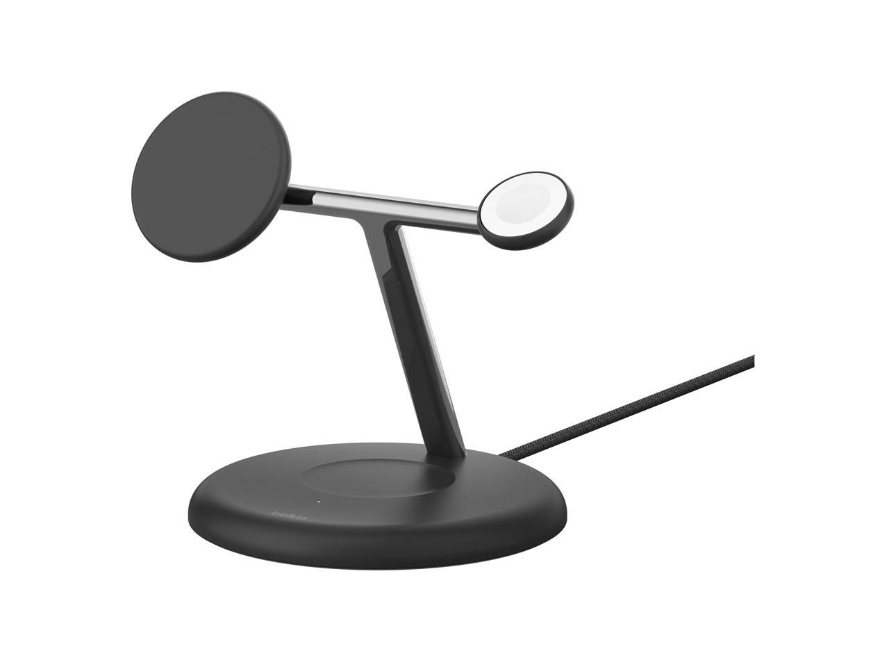 【新品・2営業日で発送】BELKIN WIZ023dqBK BoostCharge Pro Qi2 3-in-1 ワイヤレス充電スタンド ブラック ブラ...