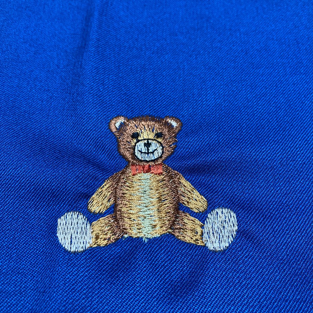 かわいいクマの刺繍入りレッスンバッグ 598ハンドメイド - yooooou