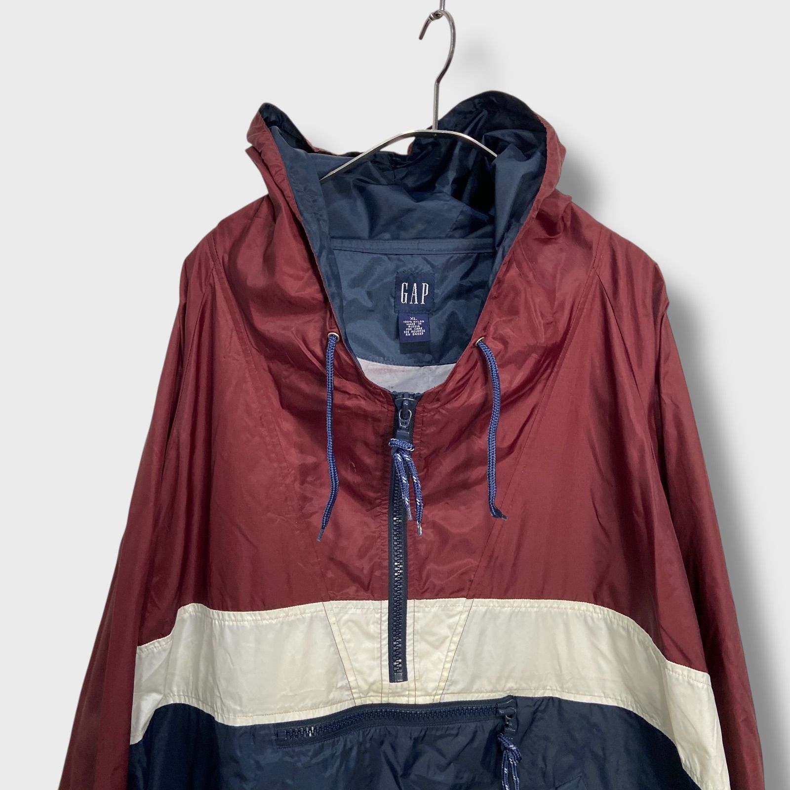 90s☆GAP☆オールドギャップ☆アノラックパーカー☆ナイロン☆ボルドー