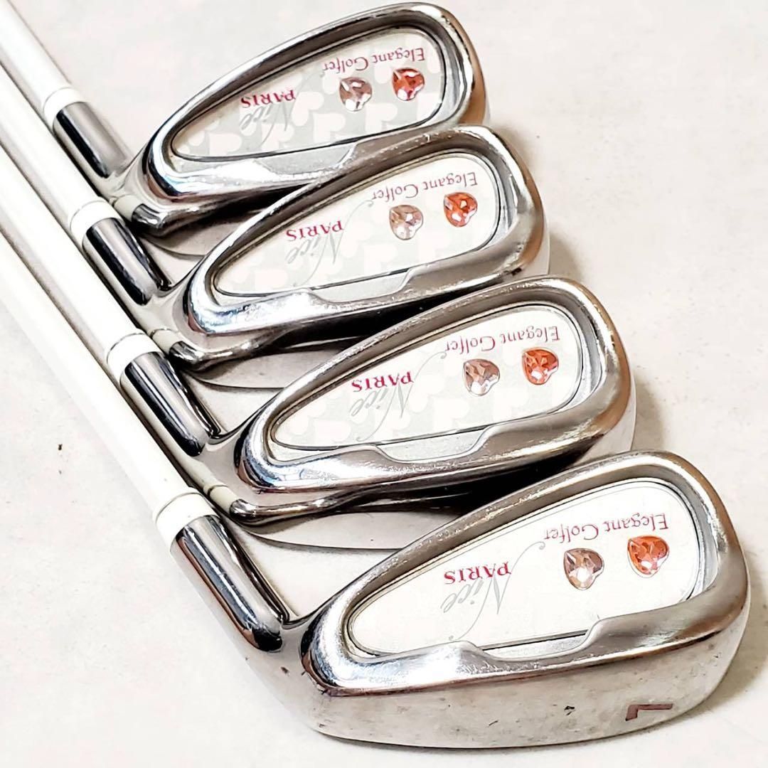 X928 DUNLOP 他 レディース ゴルフ クラブ ハーフセット 黄赤 くま