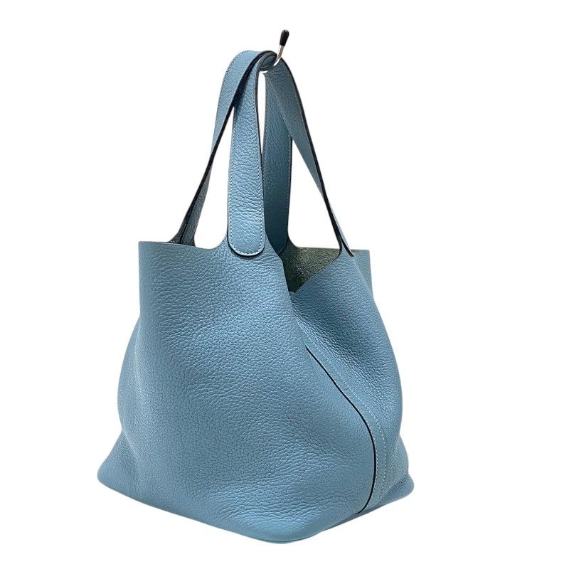 セール 美品 エルメス ピコタンロック トリヨン ブルーアトール ハンドバッグ HERMES エルメス ピコタンロック PM ミニバッグ ハンドバッグ