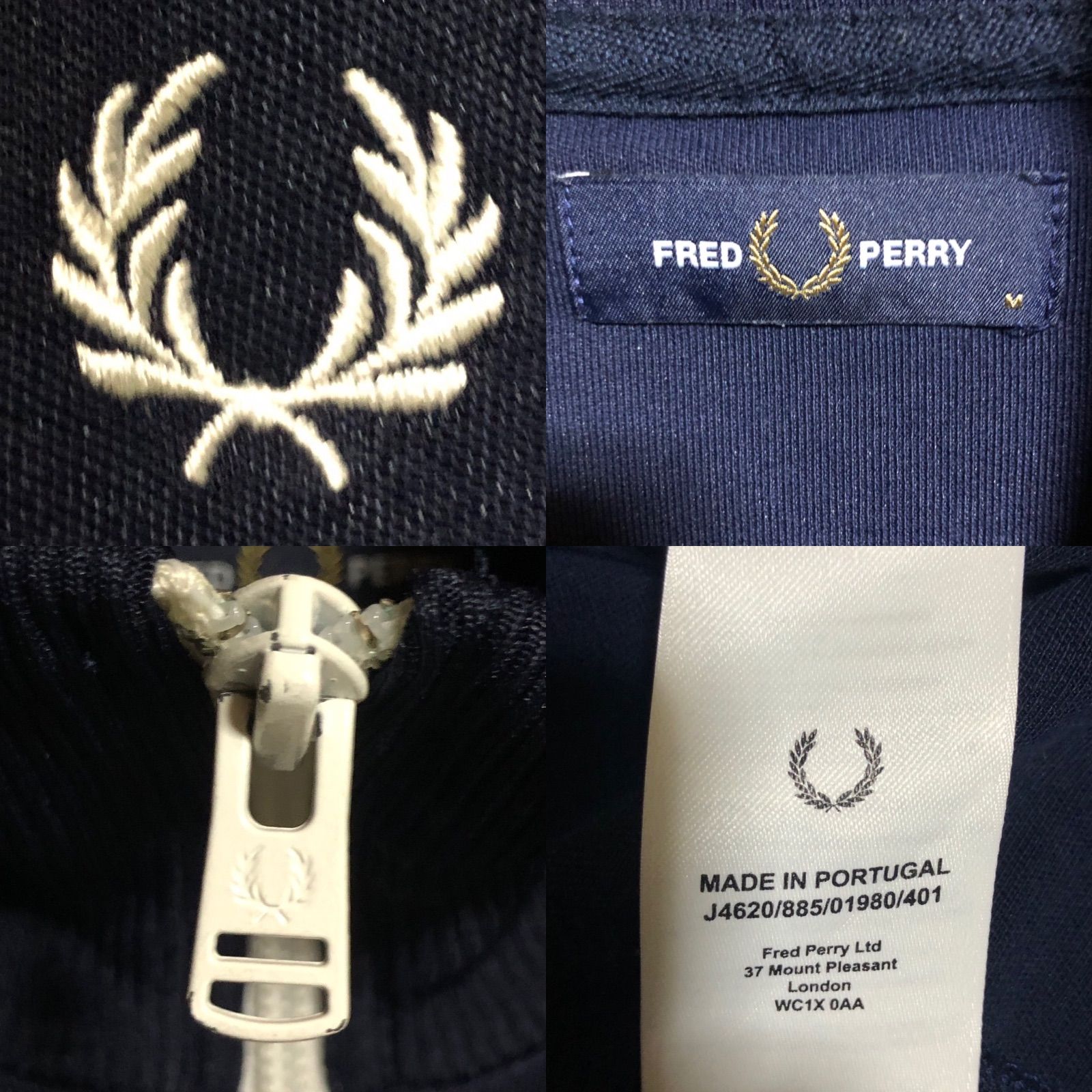 Fred Perry⭐️トラックジャケット/ジャージ M 月桂樹刺繍/テープ