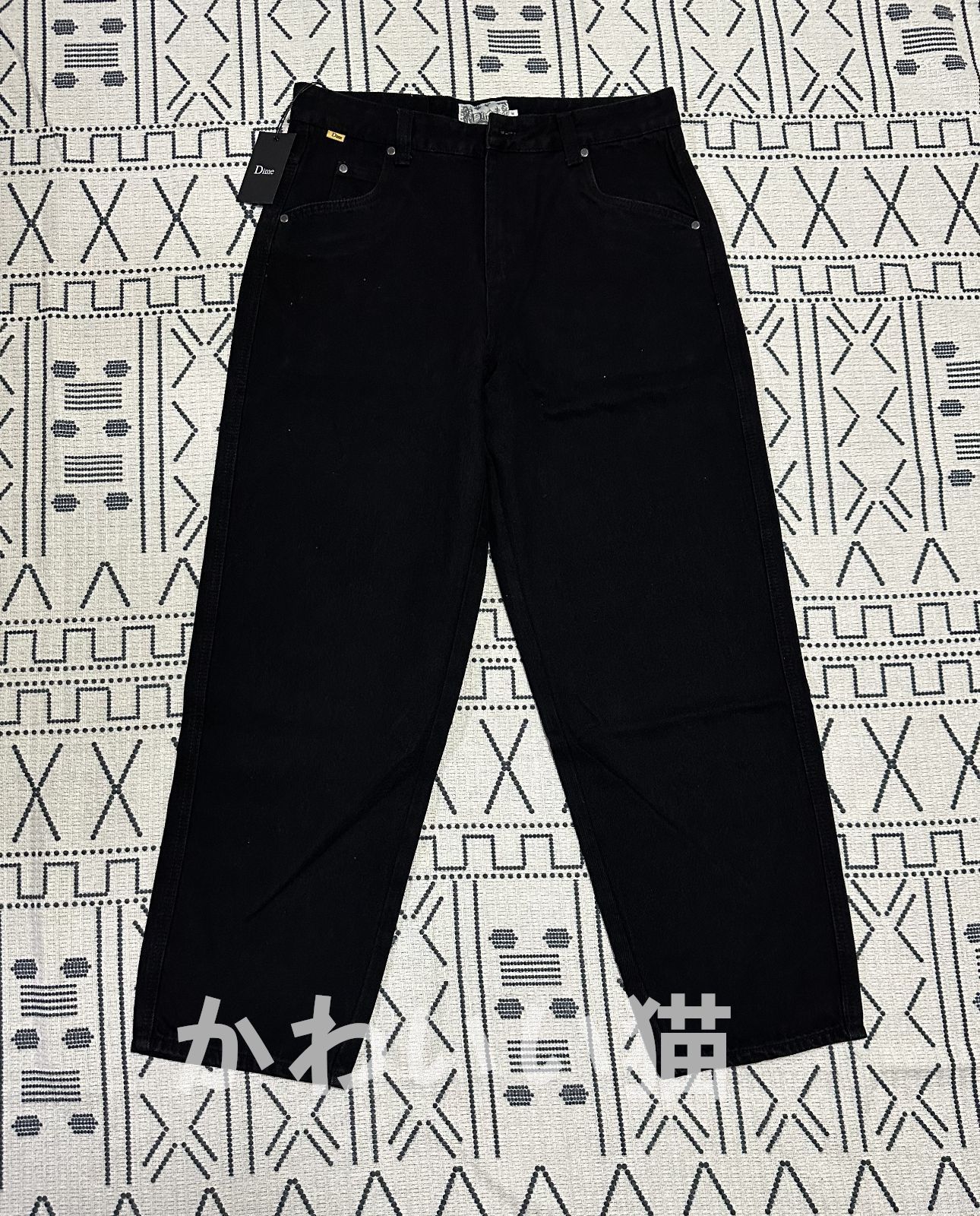 新品 Dime デニムパンツ バギージーンズ ブラック L 黒 - メルカリ 