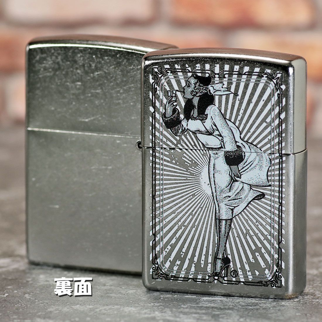 新品・未使用 ZIPPO ジッポー ウィンディ ガール Windy Girl 1936ビンテージ ハイポリッシュ ソリッドブラス 中古未使用 ZIPPO ジッポー WINDY 1935 VARGA GIRL 1993