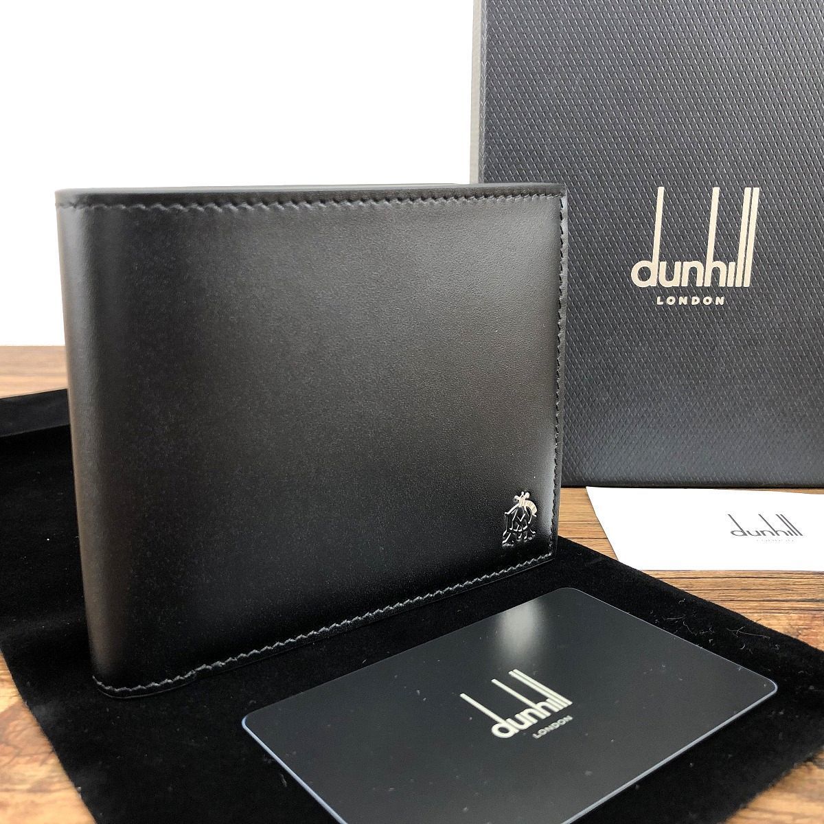 113 送料込み！ 未使用品 dunhill 二つ折り財布 ベルグレイブ ブラック 箱付き