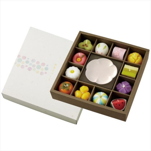 カメヤマ 和菓子型キャンドル・皿セット T9626-00-00 内祝 内祝い お祝 御祝 記念品 出産内祝い プレゼント 快気祝い 粗供養 引出物