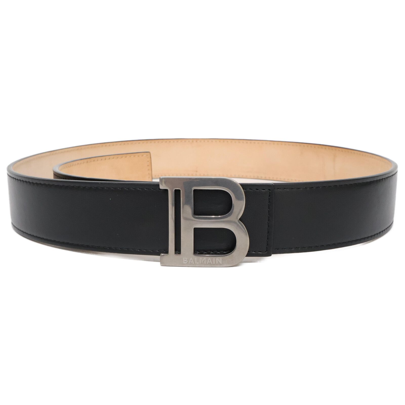 BALMAIN バルマン 【美品】ロゴバックル レザー 85 - メルカリ