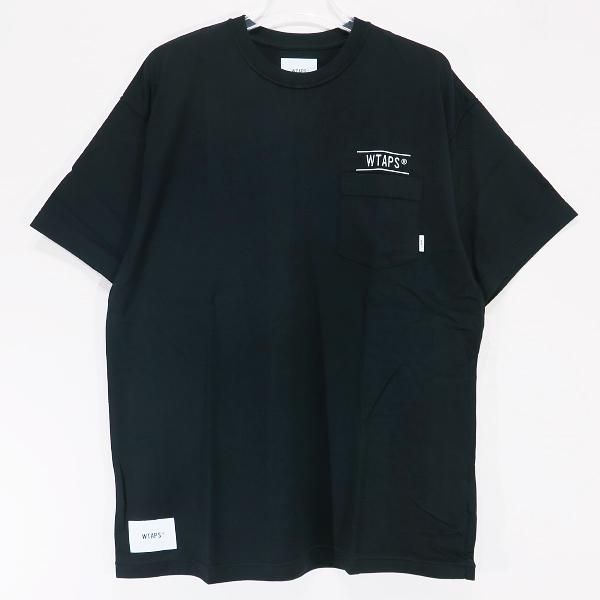 WTAPS ダブルタップス 23SS SAC 02/SS/COTTON.CREVASSE 231ATDT-CSM41 ショートスリーブ コットン Tシャツ ブラック カットソー 半袖