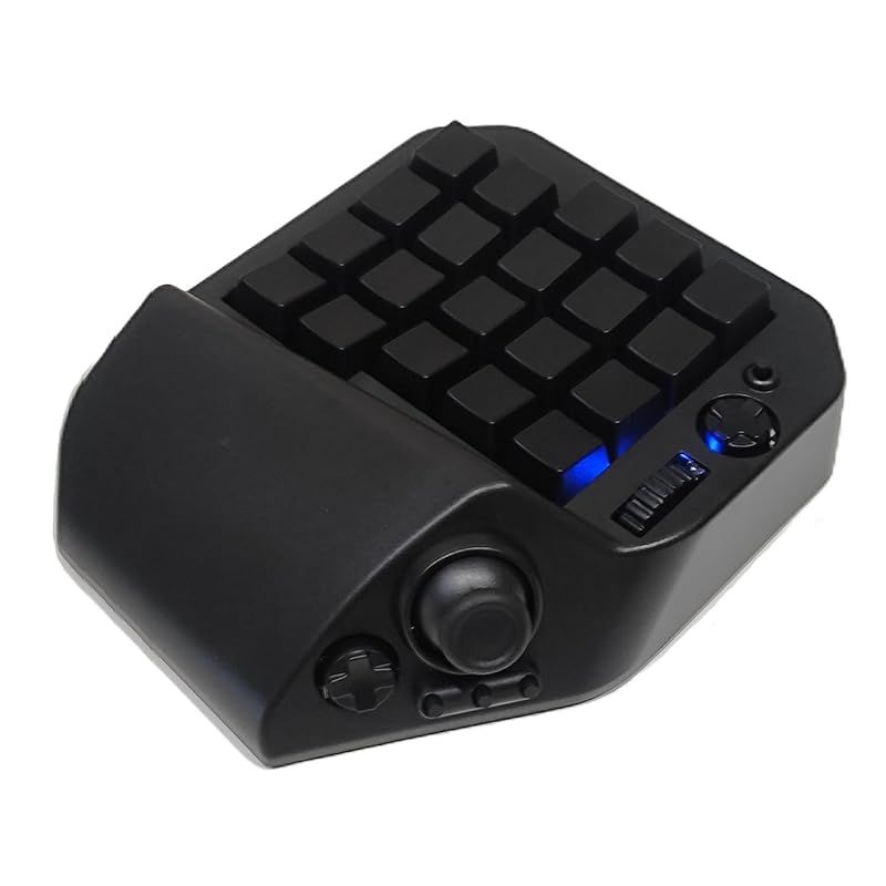 MH-Device MH-Delta ジョイスティック ホイール付き41キー片手ゲーミングキーボード 片手 キーボード 左手キーボード スタンダード - オールブラック 0