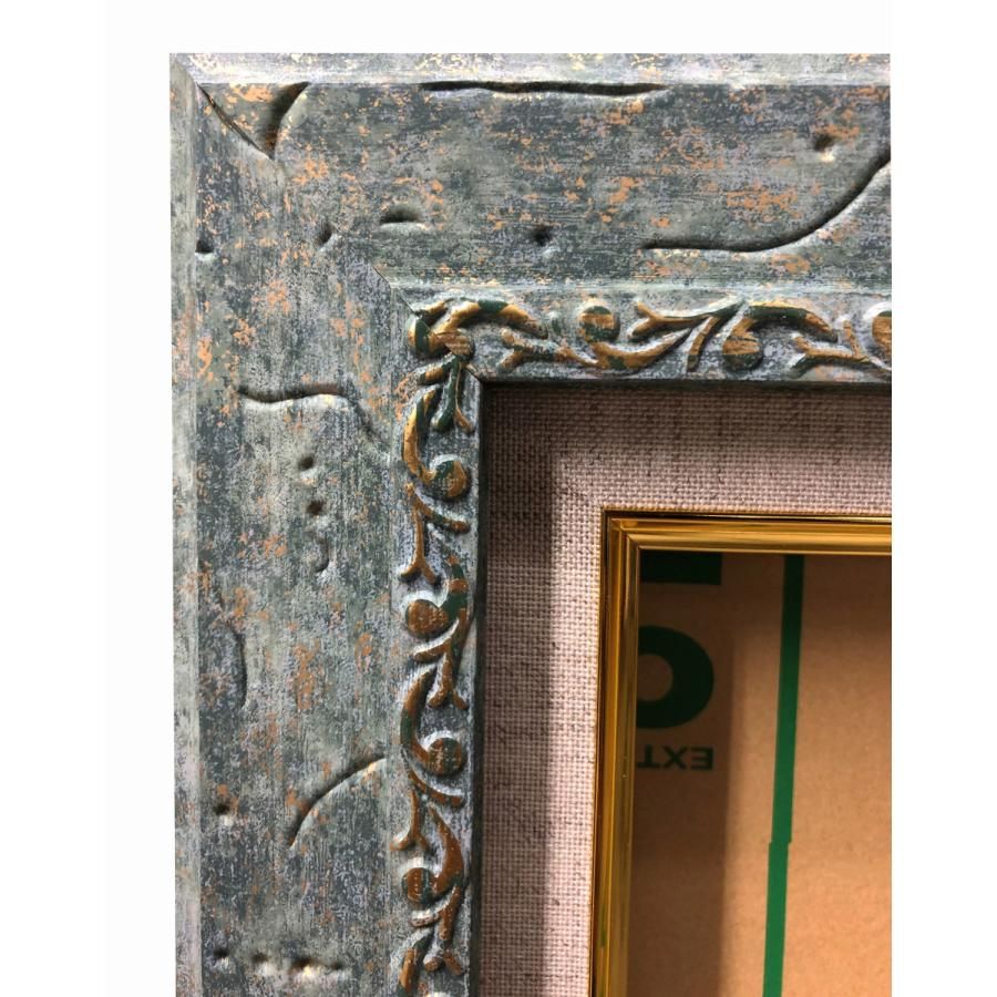 額縁 油彩 油絵用額縁の枠と泥足とケース 仮縁仕上げ ミステリー サイズF20号 S15号