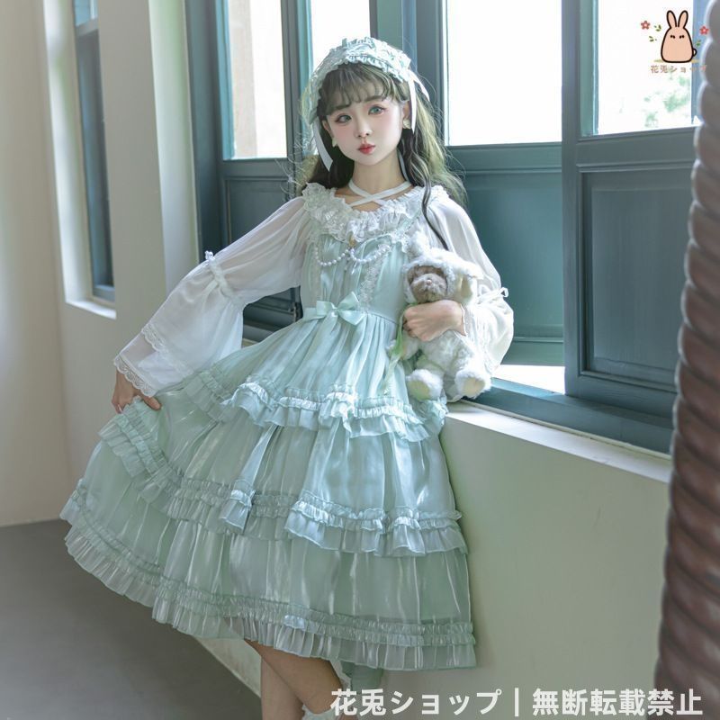 ロリータドレス ワンピース コスプレ 甘ロリ クラシカル 王宮 ゴスロリ ロリータキャミワンピース ロリータ衣装 ロリータ