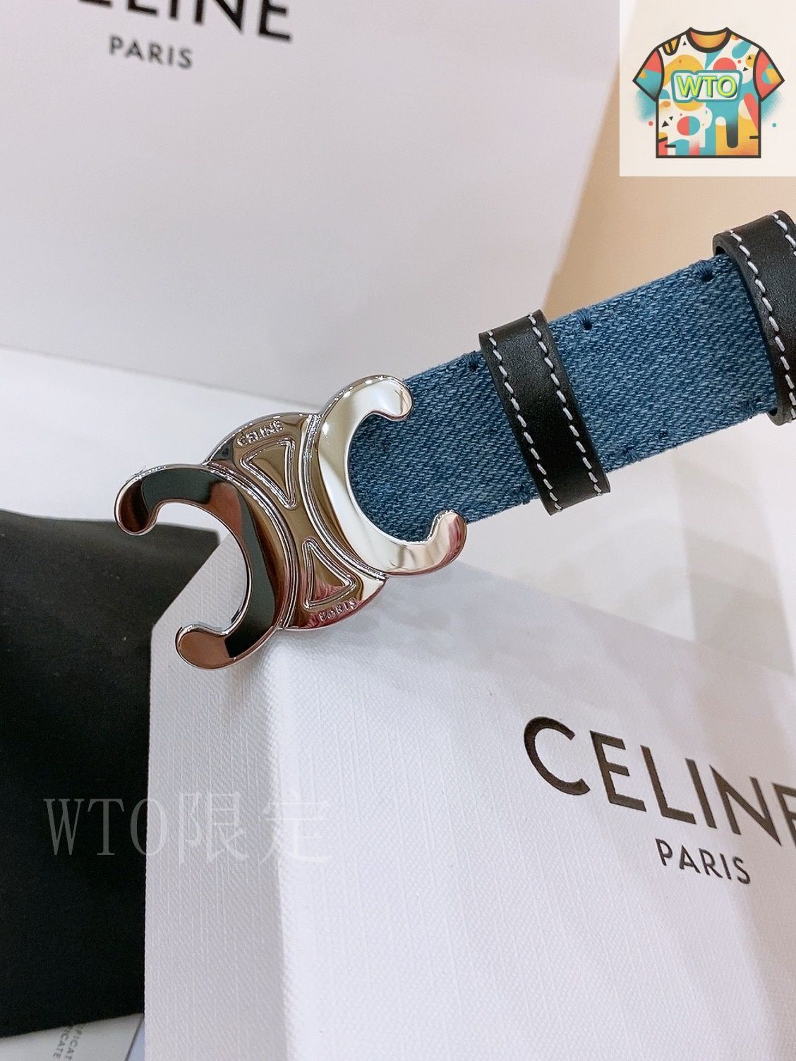 今日WTO】Celine セリーヌ 24 中号 デニムベルト-ID58 - メルカリ