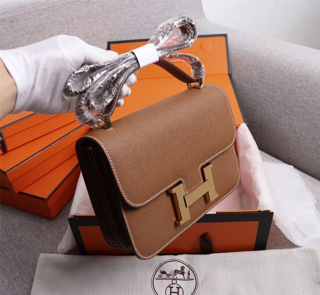 エルメス hermes レディース カーキ ゴールド バックル クロス