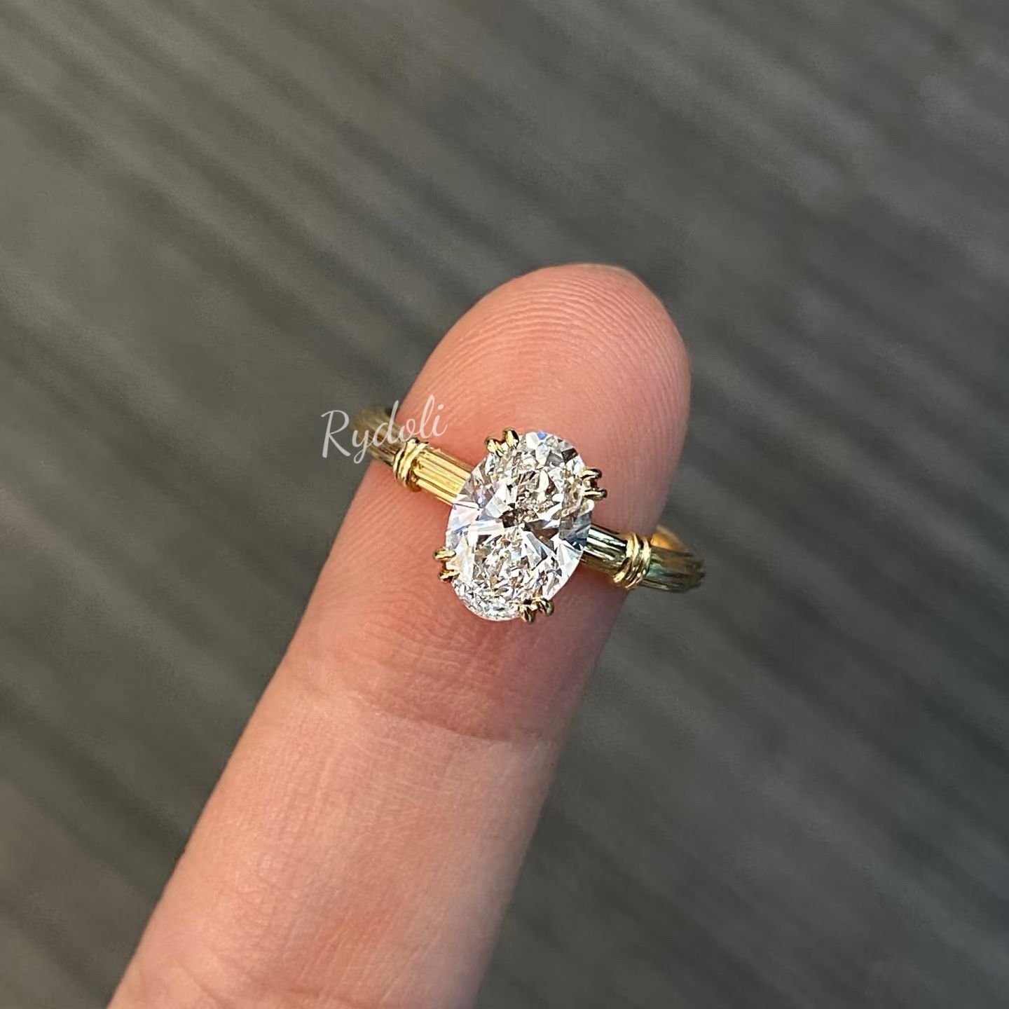 ダイヤモンド フラワー リング K18YG 1.05ct K18YG フラワー 