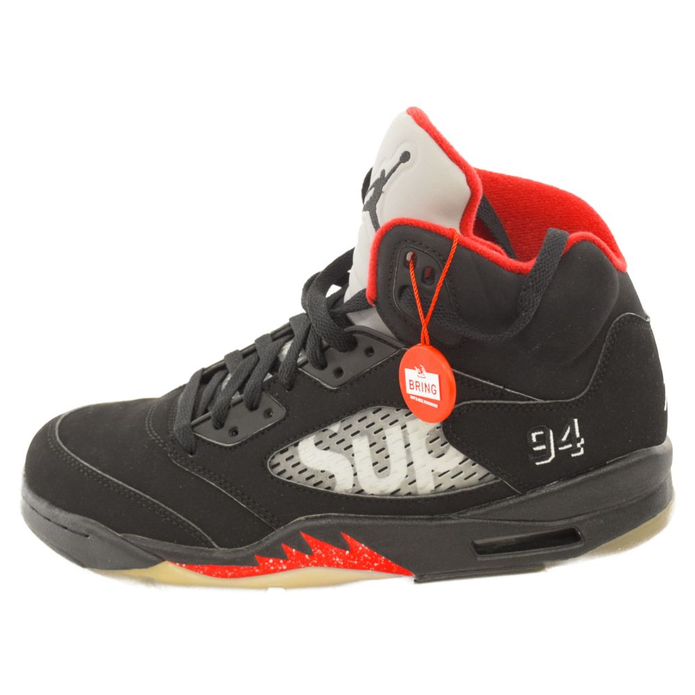 NIKE (ナイキ) 15AW ×SUPREME AIR JORDAN5 RETRO シュプリーム エアジョーダン5 レトロ ハイカットスニーカー  ブラック 824371‐001 US9 - メルカリ