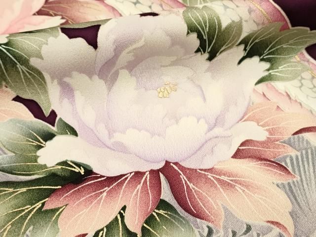 平和屋着物□豪華振袖 花鳥文 暈し染め 金彩 正絹 逸品