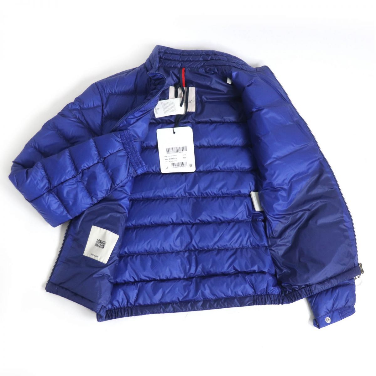 未使用品□20SS 定価￥163,900 MONCLER/モンクレール AGAY GIUBBOTTO WZIP ショートダウンジャケット/ブルゾン  ブルー 0 国内正規品 軽量◎