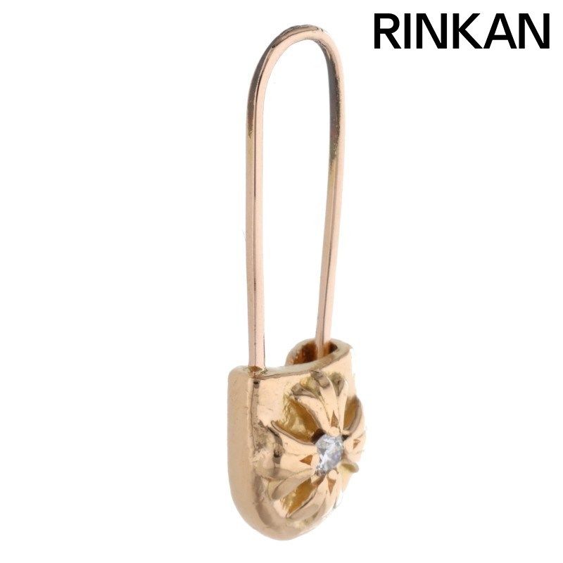 クロムハーツ 22K SAFETY PIN S 1DIA|22Kスモールセーフティピン 1ダイヤ|ゴールドピアス メンズ
