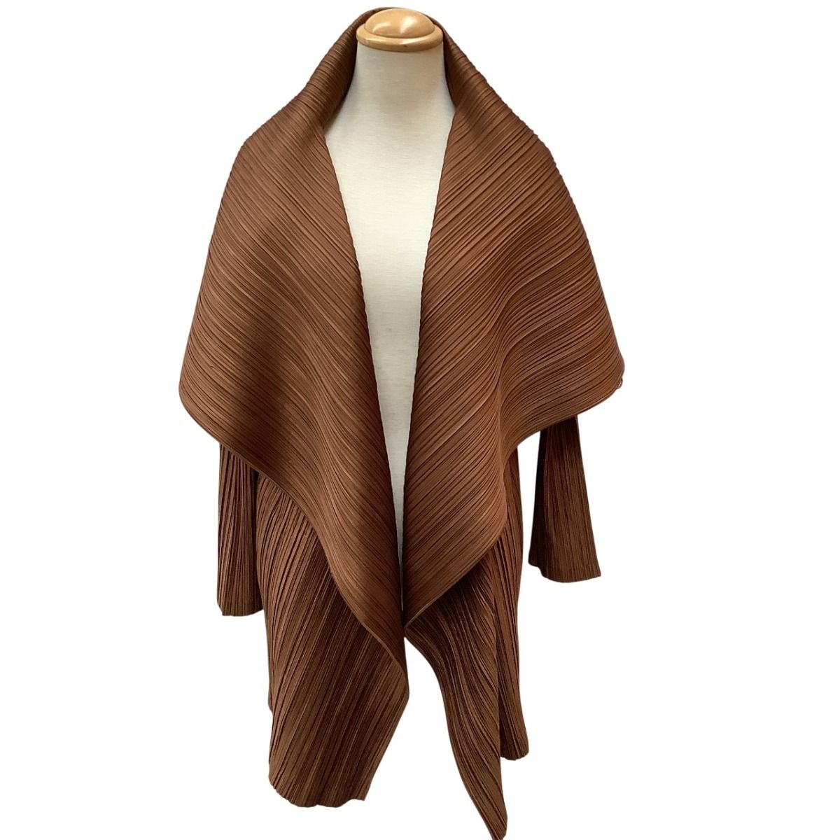 ISSEY MIYAKE ターコイズとブラウンカーディガン　サイズM issey miyake MEN】Made in Japan 80's 100% Cashmere Knit