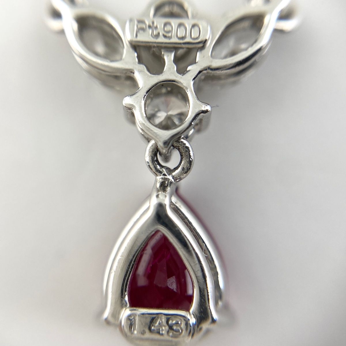 タサキ TASAKI ルビー デザインネックレス プラチナ ペンダント 