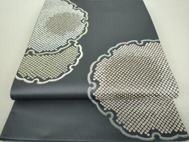 平和屋着物●六通柄袋帯　唐織　雪輪慶長文　本金箔　正絹　逸品　DAAS3220ps 平和屋着物○六通柄袋帯 唐織 雪輪慶長文 本金箔 正絹 逸品 DAAS3220ps