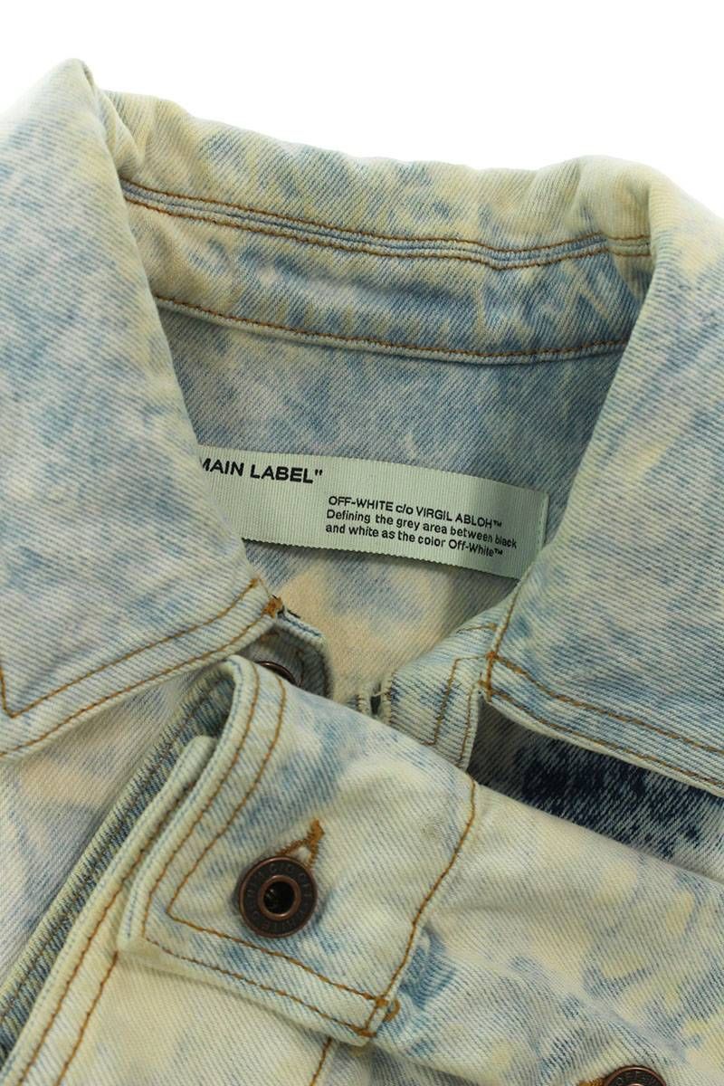 オフホワイト OMYD017R20386020 バックアロープリントブリーチ加工