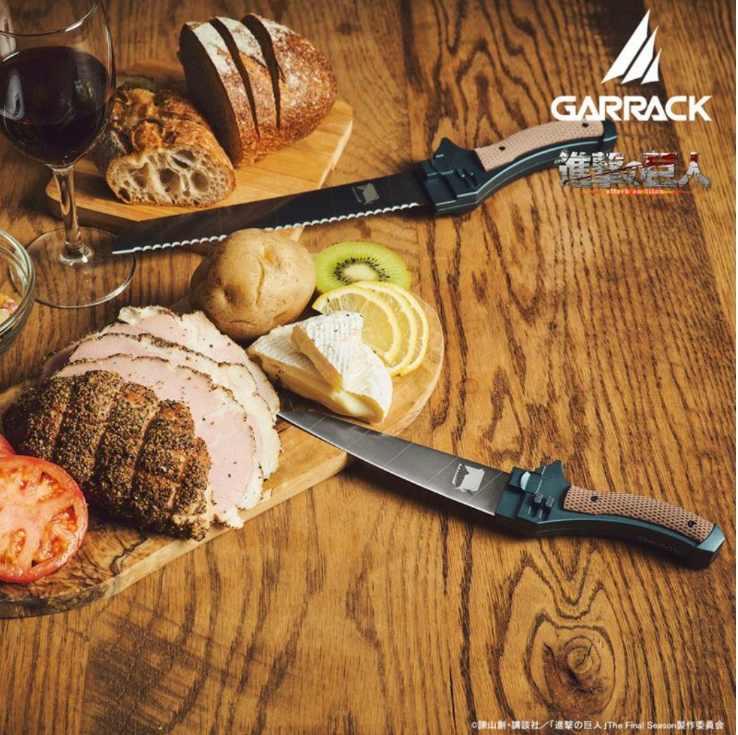 ギャラック 進撃の巨人×関市の包丁超硬質ブレード包丁 パン切り包丁 |NIN-PH-SK-SV 包丁 パン 両刃