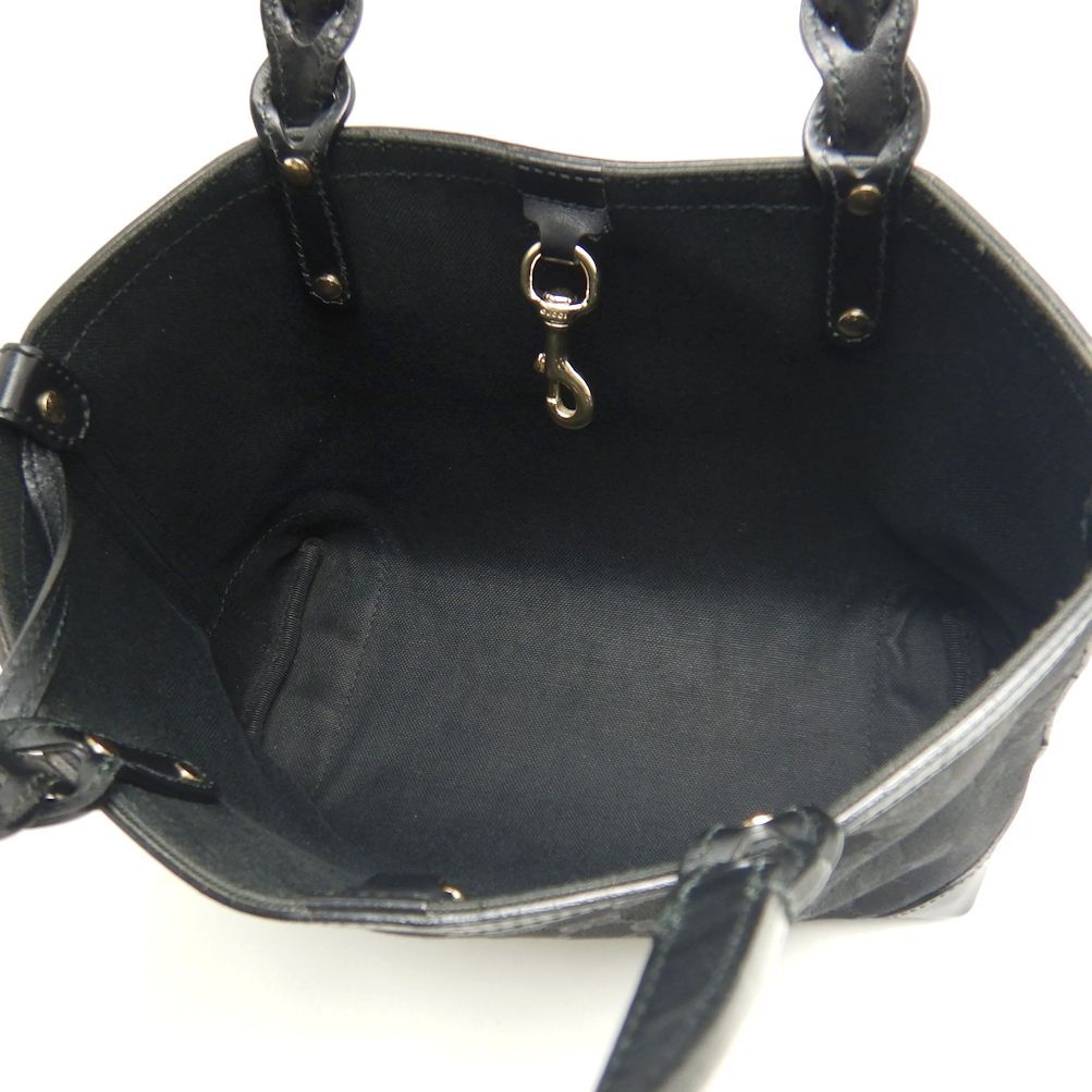 GUCCI ブラック トートバッグ 楽天市場】【中古】グッチ トートバッグ ポーチ付 269878 GGキャンバス