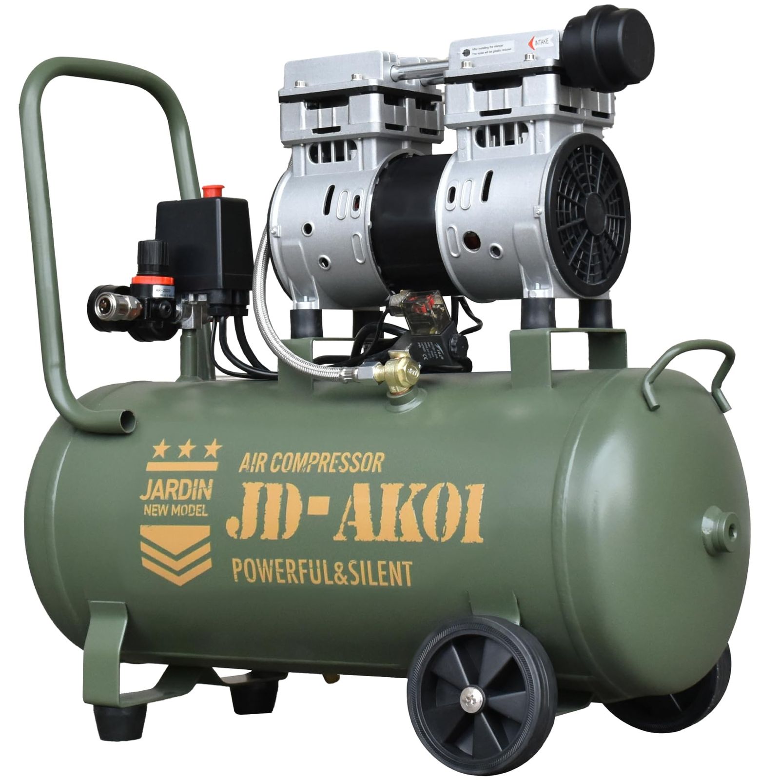 エアーコンプレッサー 100v オイルレス 静音 12l 自転車 空気入れ