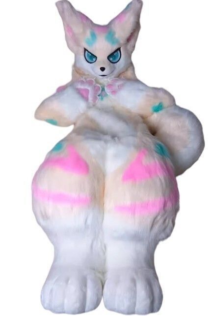 着ぐるみ ケモノ体 ブルー Bタイプ 全身 ケモノ マスク ファースーツ