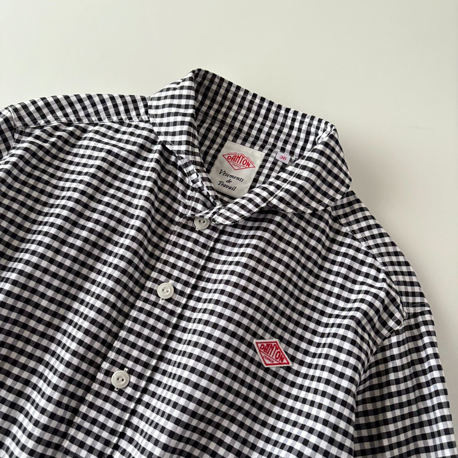 極美品 / DANTON ダントン / 長袖 ショールカラー プルオーバーシャツ