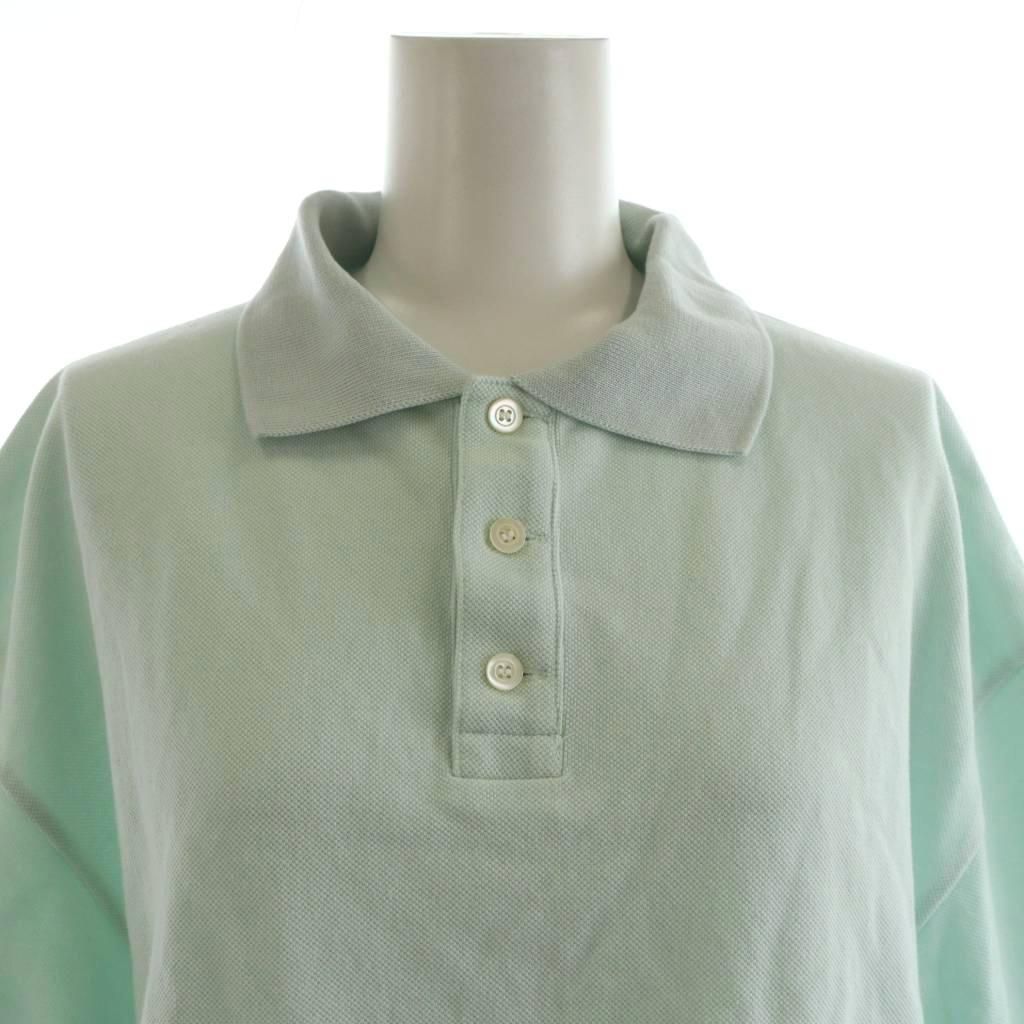 コットン鹿の子半袖ワイドポロシャツ