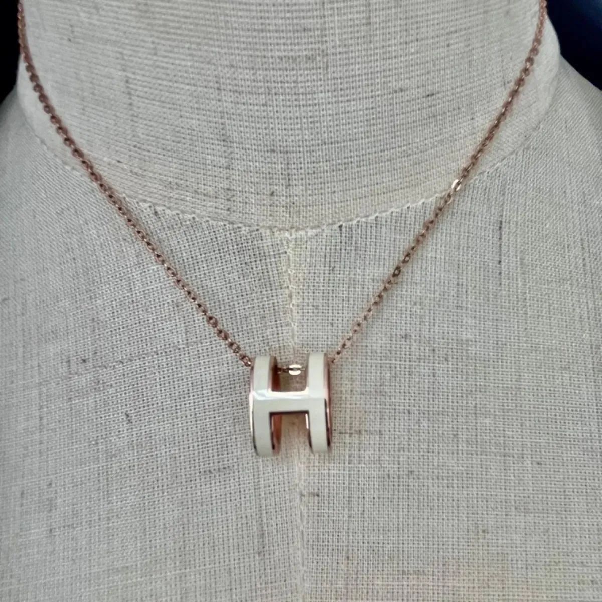極美品】HERMES エルメス ポップアッシュ ポップH ネックレス ローズ 