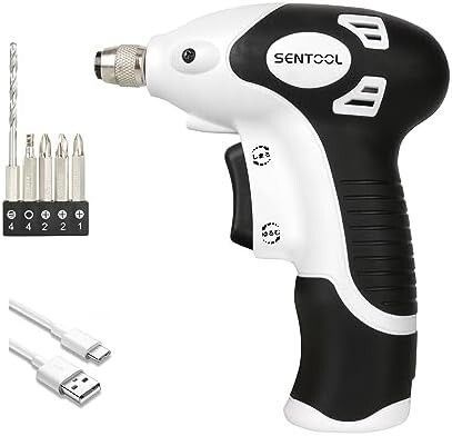 SENTOOL 電動ドライバー 小型 電動ドリル 3.6V USB Type-C 充電式 軽量 315g 家具の組み立