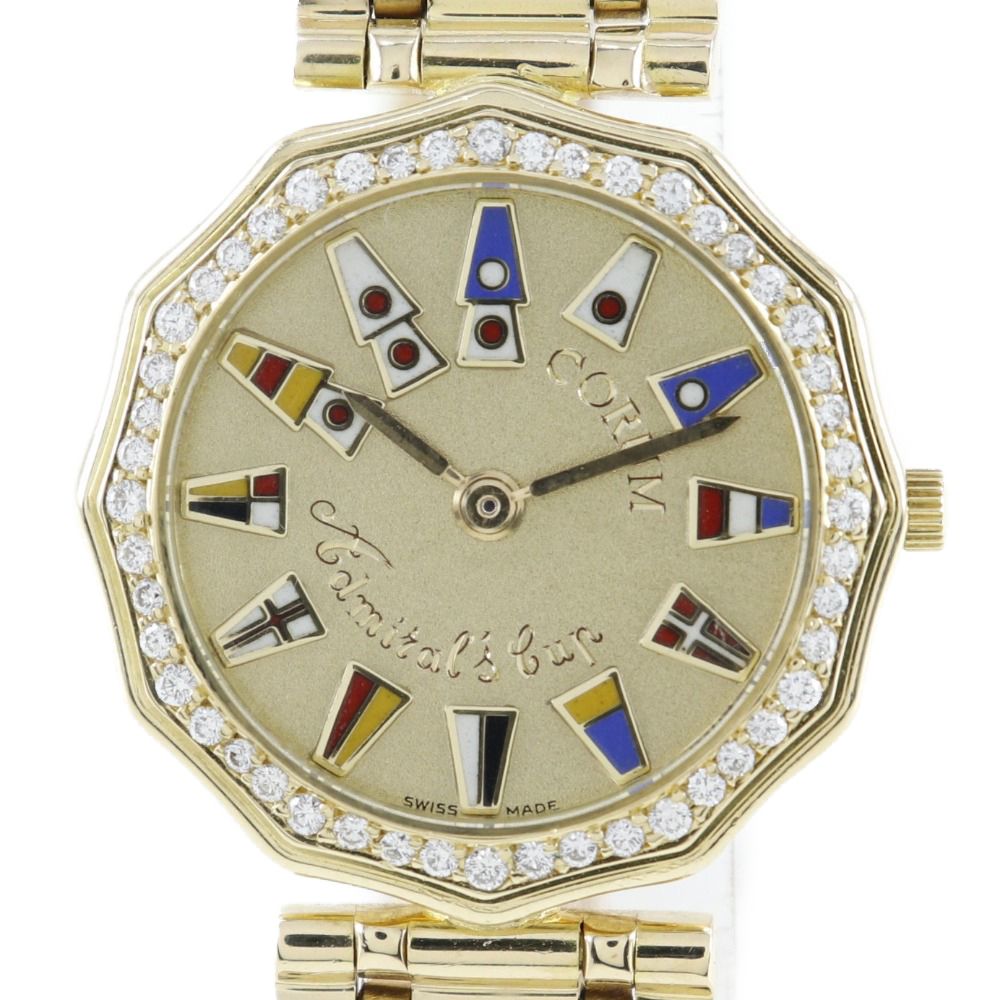 CORUM】コルム アドミラルズカップ ベゼルダイヤ 30.915.65V-66 K18 