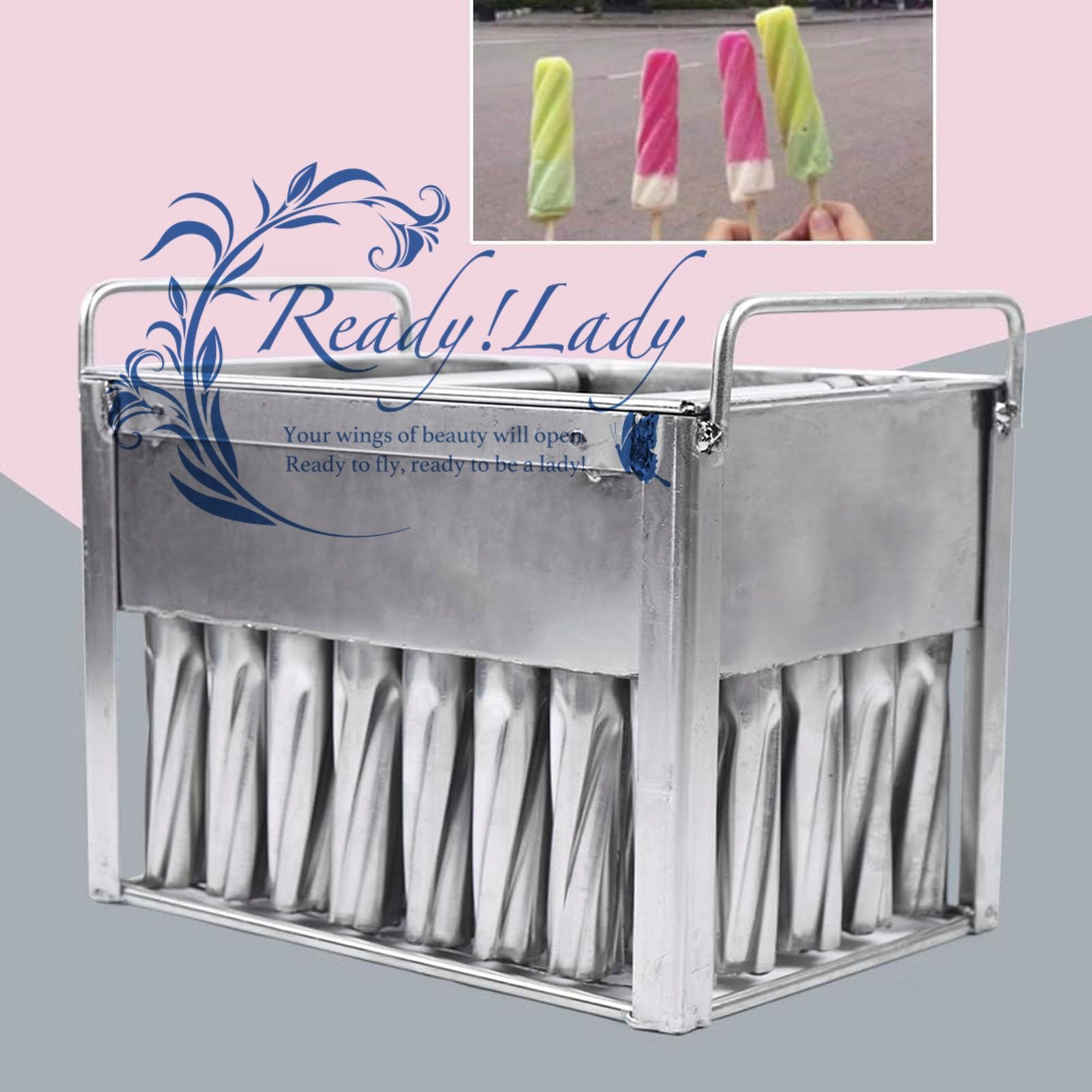 40個の業務用ステンレススチール製アイスキャンディー型、再利用可能な