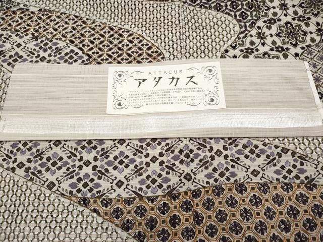 平和屋本店■極上　アタカスシルク　中国三大刺繍　スワトウ刺繍　訪問着　紬地　流水吉祥花唐草文　証紙付き　逸品　CYAA2034s5 平和屋本店□極上 アタカスシルク 中国三大刺繍 スワトウ刺繍 訪問着